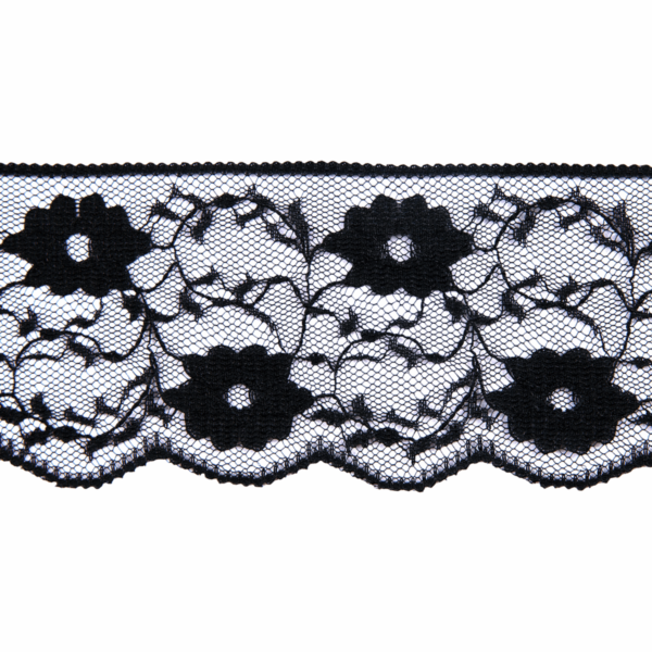 Lace Black- 60mm per metre 1