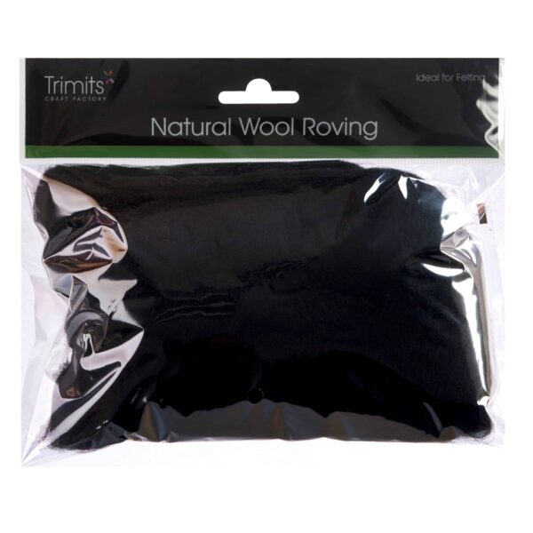 Trimits - Felting Wool - Black - 50g 2